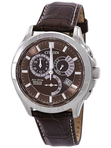 Citizen Eco-Drive Perpetual GMT Brown Dial Men's Watch BL8160-07X - CITIZEN - BALAAN 1