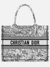 Medium Paris All-Over Embroidery Book Tote Bag White - DIOR - BALAAN 2