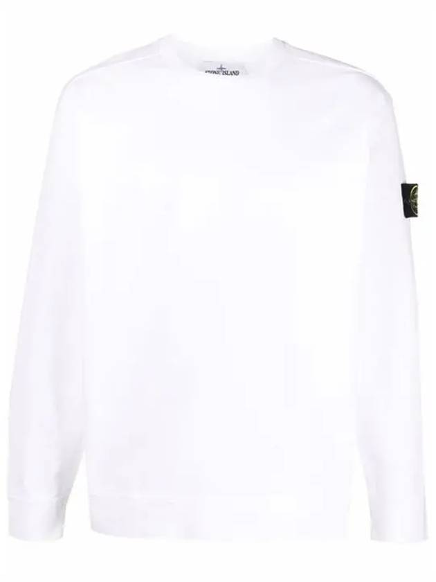 Heavy Cotton Jersey Garment Dyed Sweatshirt White - STONE ISLAND - BALAAN 8