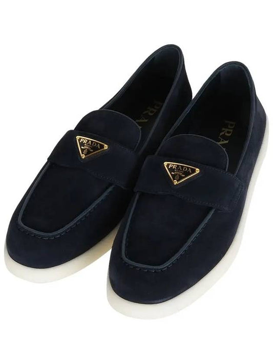 suede leather loafers navy - PRADA - BALAAN 2