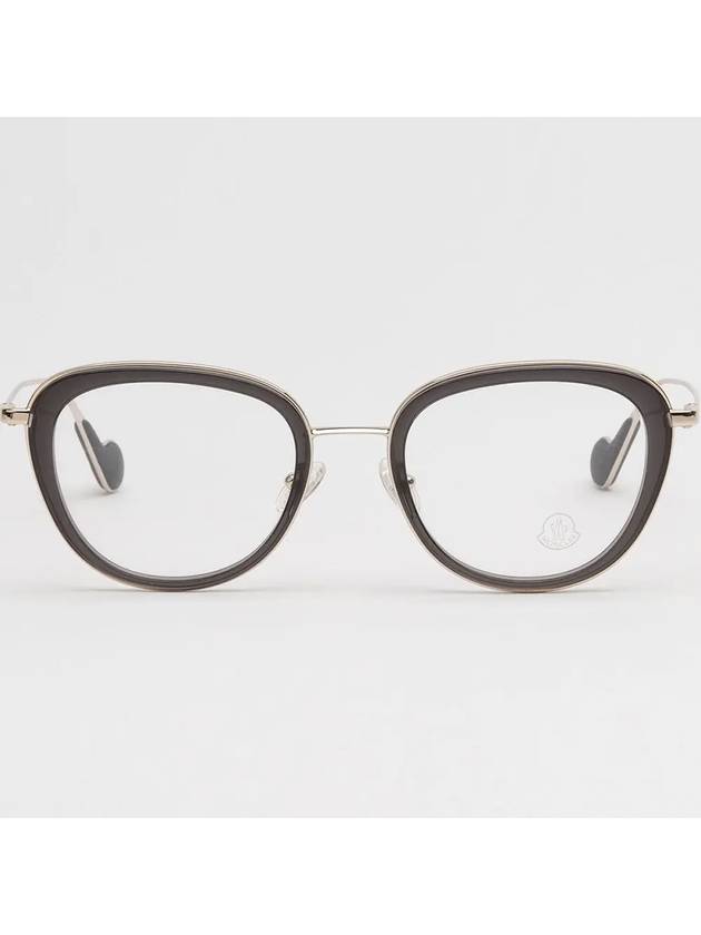 Eyewear Oval Glasses Gray Gold - MONCLER - BALAAN 4