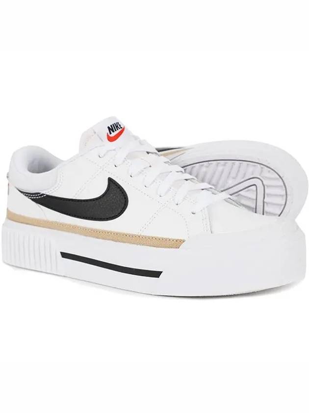 Court Legacy Lift Low Top Sneakers Black White - NIKE - BALAAN 3