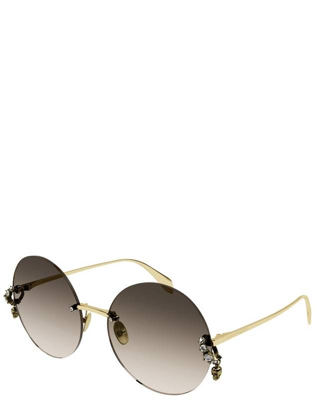 sunglasses AM0418S 002 002 GOLD GOLD BROWN - ALEXANDER MCQUEEN - BALAAN 3