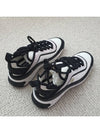 CC Logo Mixed Fiber Low Top Sneakers Black White - CHANEL - BALAAN 5