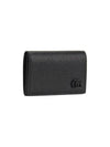 GG Marmont Leather Card Wallet Black - GUCCI - BALAAN 3