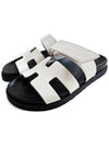 Chypre Calfskin Sandals Blanc - HERMES - BALAAN 3