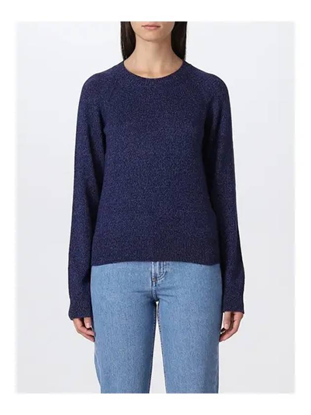 Women's Wool Sweater Knit Top Navy - A.P.C. - BALAAN.