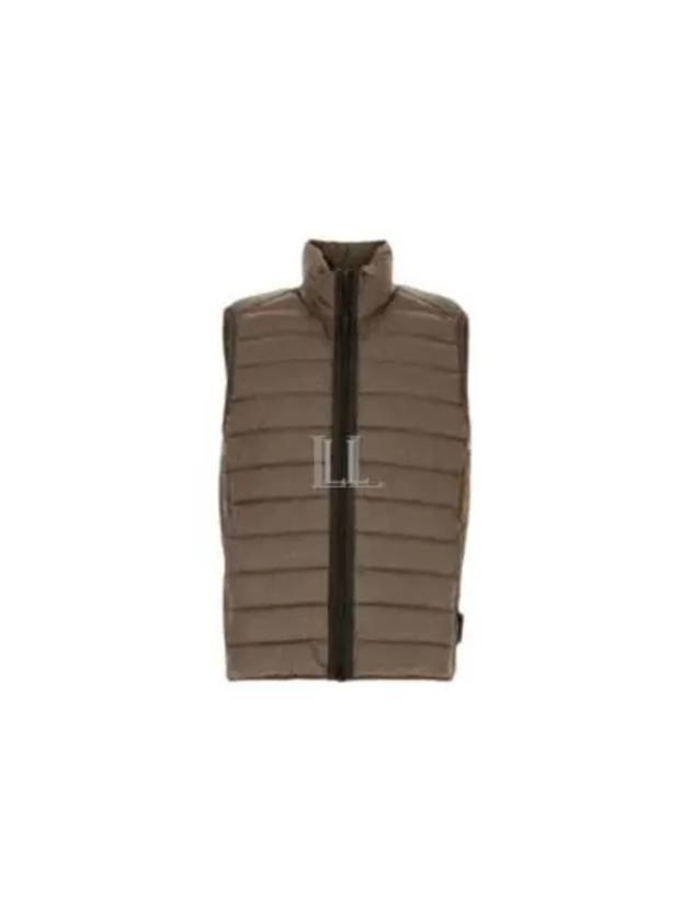 Loom Woven Chambers Recycled Nylon Down TC Vest Brown - STONE ISLAND - BALAAN 2