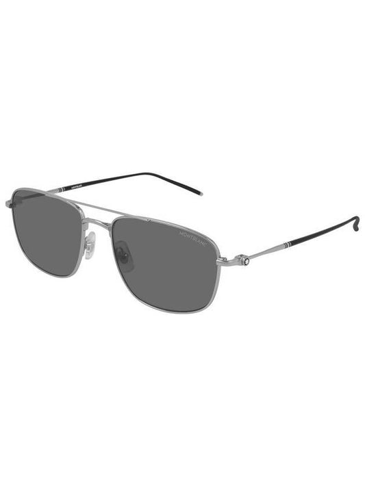 Eyewear Silver Metal Sunglasses Gray - MONTBLANC - BALAAN 1