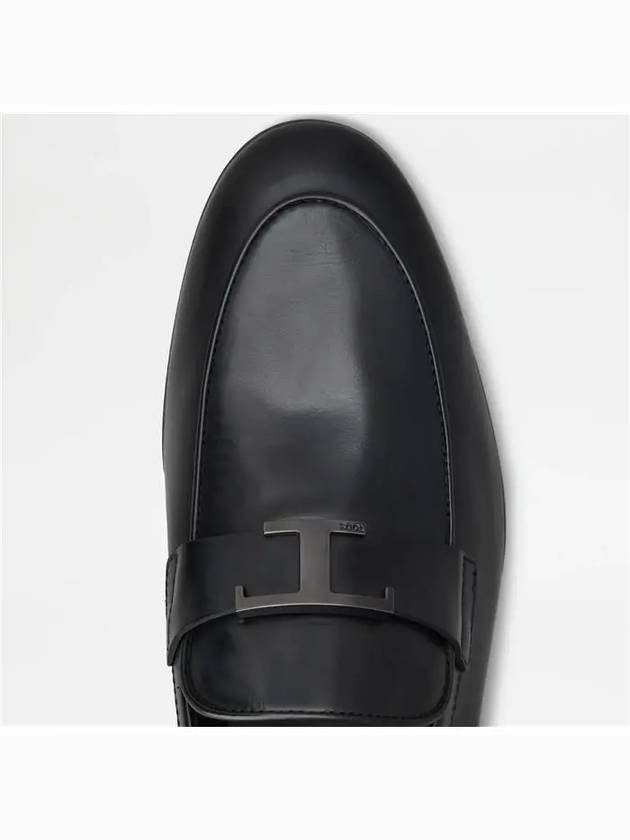 Men's T Timeless Leather Loafers Black - TOD'S - BALAAN.