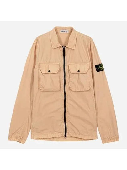 Waffen Patch Two Pocket Cotton Over Zip-Up Jacket Antique Rose - STONE ISLAND - BALAAN 2