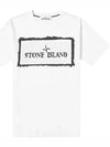 Stencil One Logo Short Sleeve T-Shirt White - STONE ISLAND - BALAAN 3