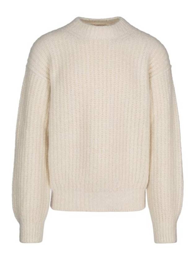 Cocooning Crewneck Knit Top White Snow - LORO PIANA - BALAAN 1