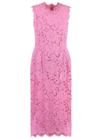 Midi Dress F6H0ZTFLRE1 F0758 PINK - DOLCE&GABBANA - BALAAN 1