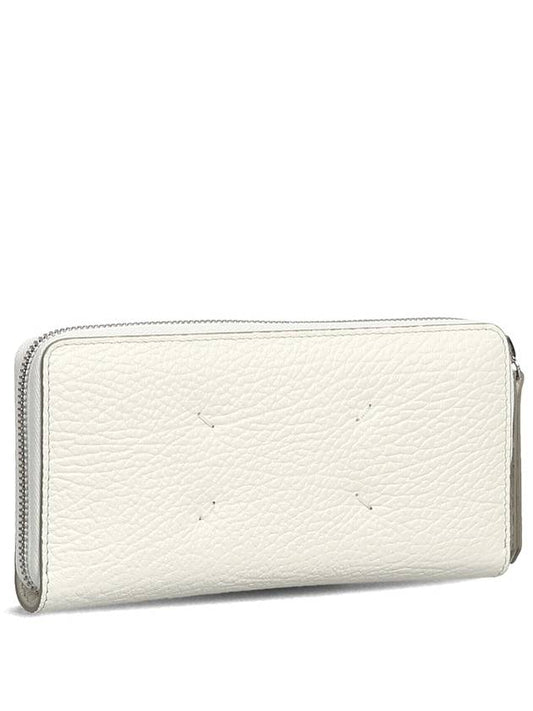 Grain Leather Long Wallet White - MAISON MARGIELA - BALAAN.