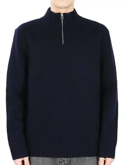 Merino Wool Turtleneck Knit Top Navy - A.P.C. - BALAAN 2