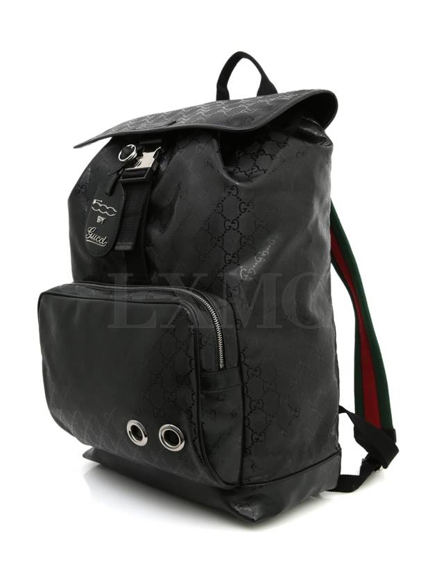 Crystal Black Backpack 500C Fiat Three Stripes Rucksack - GUCCI - BALAAN 2