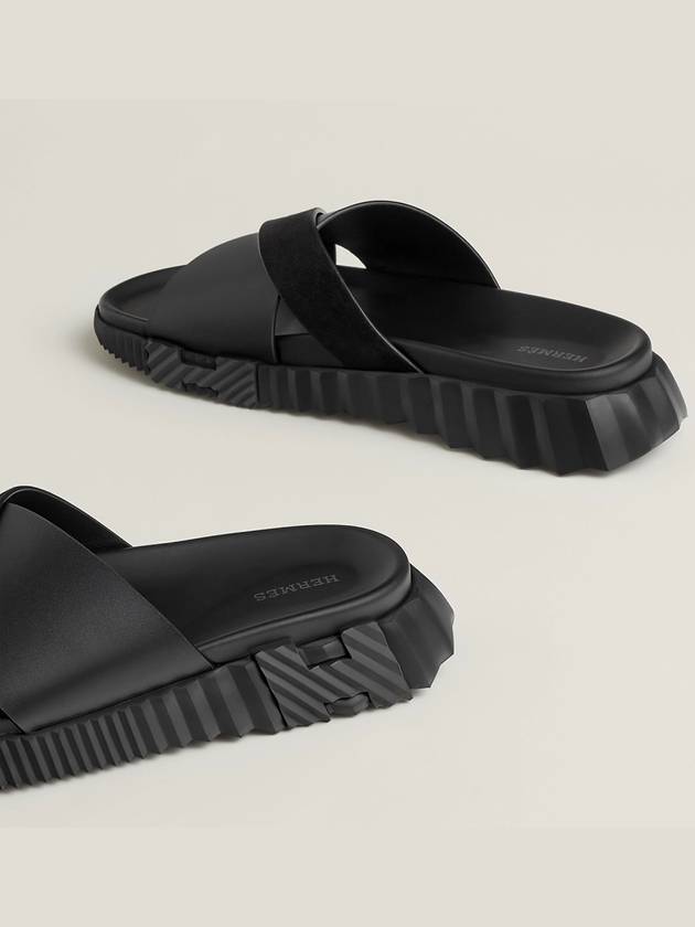 Infra Slippers Black - HERMES - BALAAN 6