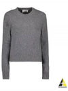 Heart Logo Cashmere Knit Top Grey - AMI - BALAAN 2