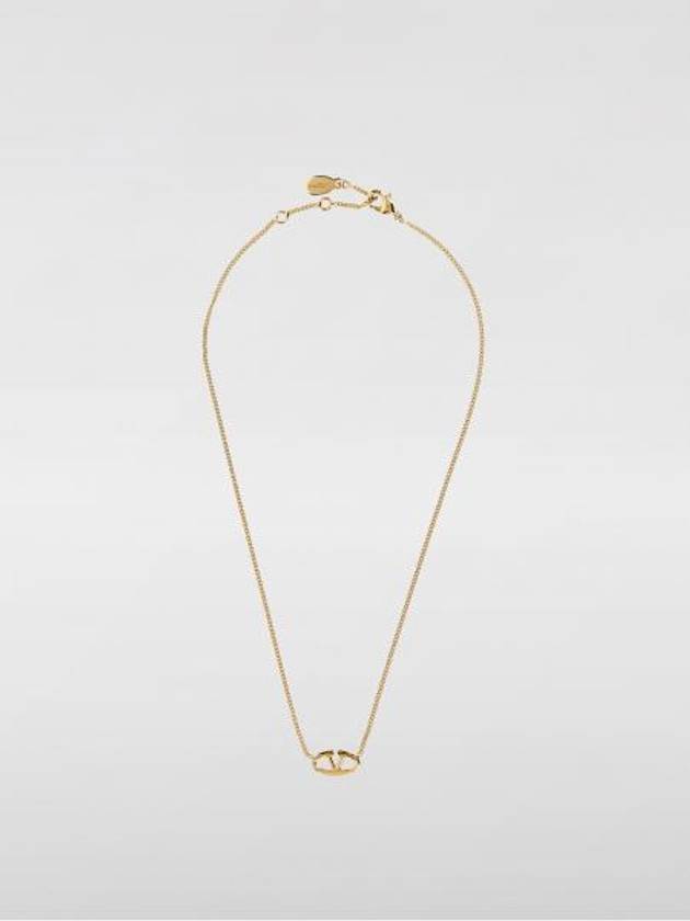 Signature V Logo Necklace Gold - VALENTINO - BALAAN 2