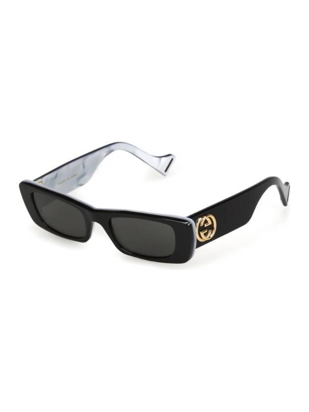 Eyewear Square Frame Sunglasses Black - GUCCI - BALAAN 1