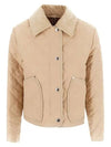 Corduroy Collar Diamond Quilted Jacket Soft Fawn - BURBERRY - BALAAN 2