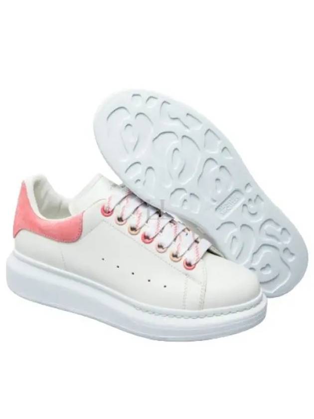 Oversized Leather Low Top Sneakers White Pink - ALEXANDER MCQUEEN - BALAAN 2