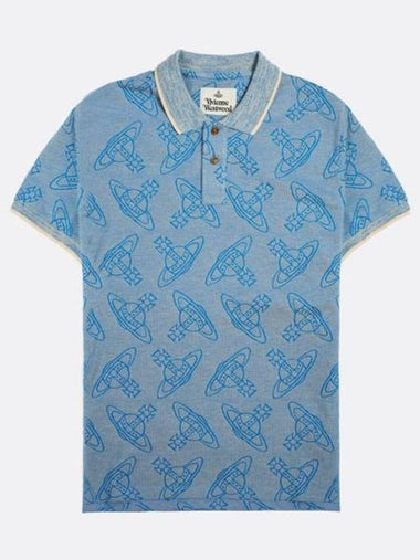 Side Stripped Polo Shirt Blue - VIVIENNE WESTWOOD - BALAAN 1