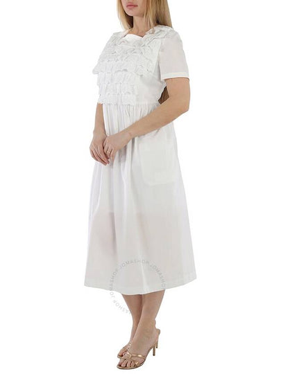 Comme Des Garcons Girl White Ruffled Cotton-poplin Dress, Size Large - COMME DES GARCONS - BALAAN 2