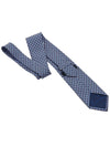 Bear Logo Print Silk Tie Marine - SALVATORE FERRAGAMO - BALAAN 5