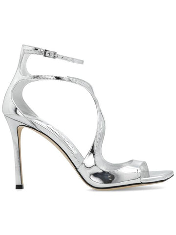 Jimmy Choo ‘Azia’ Heeled Sandals, Women's, Silver - JIMMY CHOO - BALAAN 1