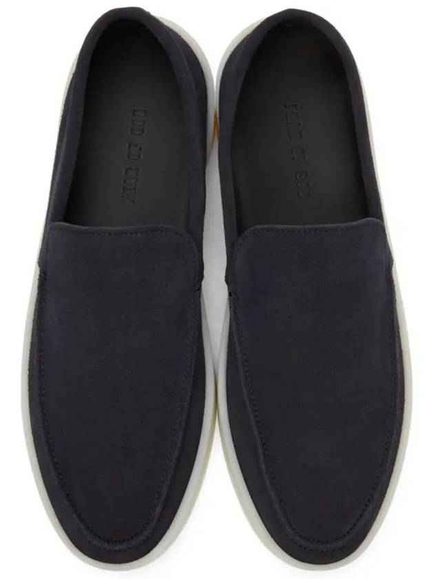 Fear of God Suede Leather Round Slip Edge Louversole Loafers Navy - FEAR OF GOD - BALAAN 5