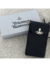 Gold Logo Grained Leather Phone Cross Bag Black - VIVIENNE WESTWOOD - BALAAN 2