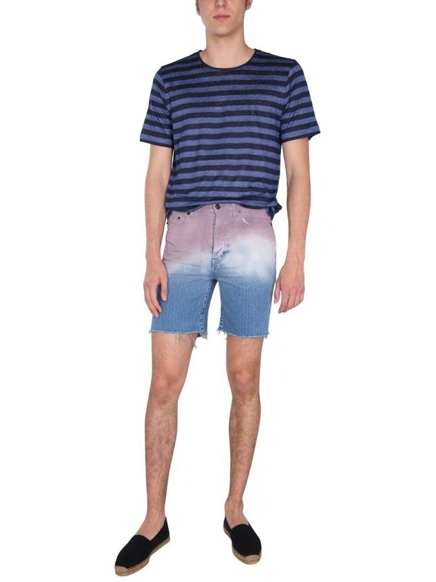 gradient loose fit denim shorts - SAINT LAURENT - BALAAN 3