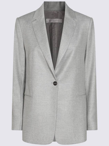 Antonelli Grey Virgin Wool Blend Blazer - ANTONELLI - BALAAN 1