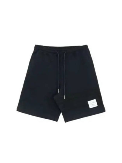 Seersucker Loopback 4-Bar Sweat Shorts Navy - THOM BROWNE - BALAAN 2