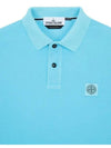 Logo Patch Washing Polo Shirt Aqua Blue - STONE ISLAND - BALAAN 3