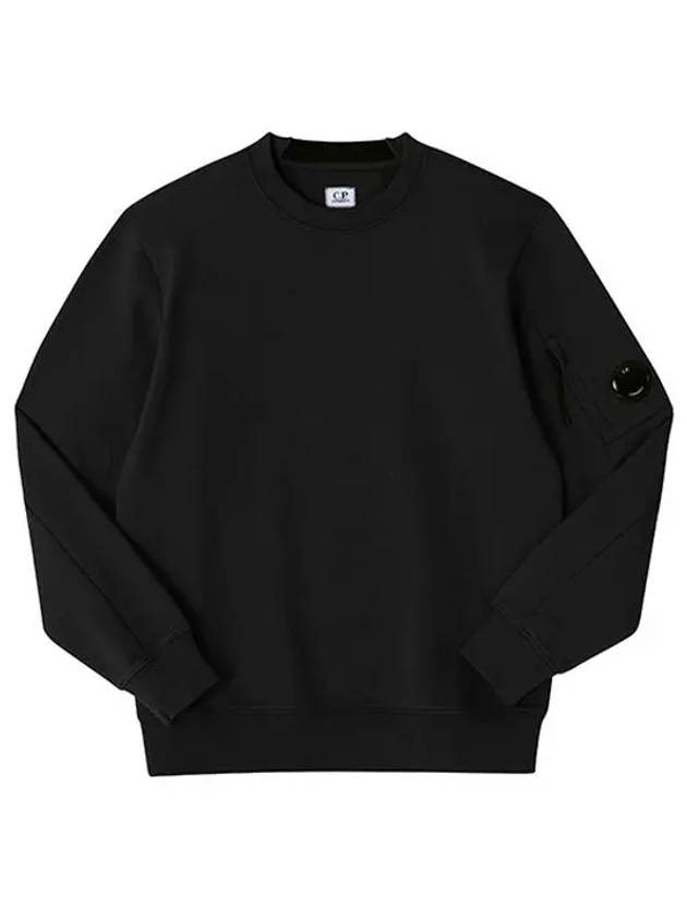 Diagonal Raised Fleece Crewneck Lens Sweatshirt Black - CP COMPANY - BALAAN 2