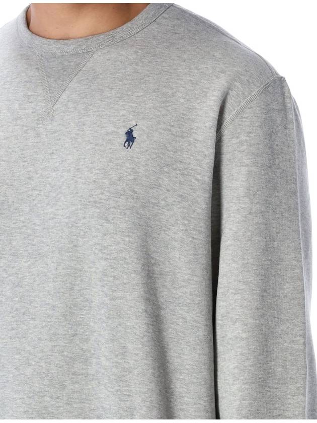 Embroidered Logo Pony Crew Neck Sweatshirt Grey - POLO RALPH LAUREN - BALAAN 4