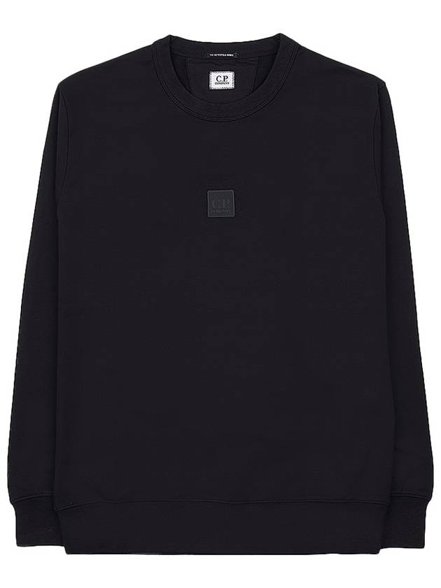 Logo Patch Cotton Sweatshirt Black - CP COMPANY - BALAAN 10