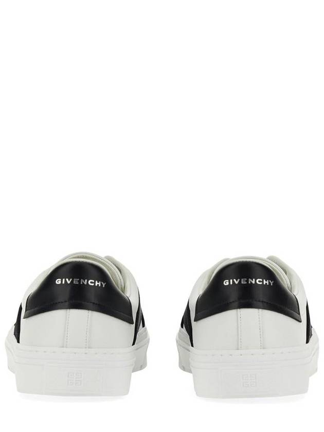 Double Webbing Strap Leather Slip Ons White - GIVENCHY - BALAAN 4