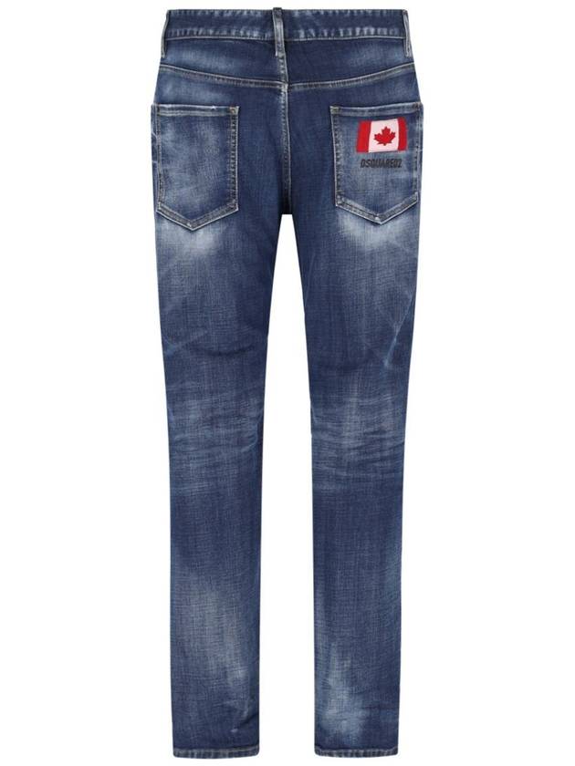 Denim Straight Pants S74LB1381 S30664470 BLUE - DSQUARED2 - BALAAN 3