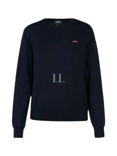 Victoria Embroidery Logo Sweatshirt Navy - A.P.C. - BALAAN 2