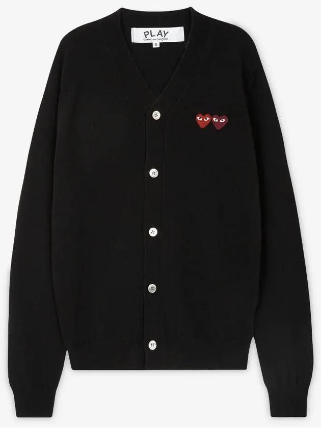 Heart patch wool cardigan AXN058 - COMME DES GARCONS PLAY - BALAAN 3