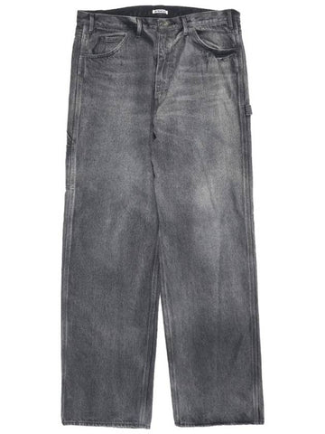 Selvedge faded heavy denim painter pants - AURALEE - BALAAN 1