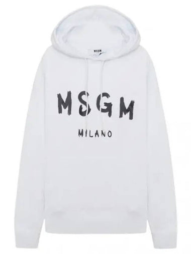 brushed logo hooded sweatshirt - MSGM - BALAAN 1