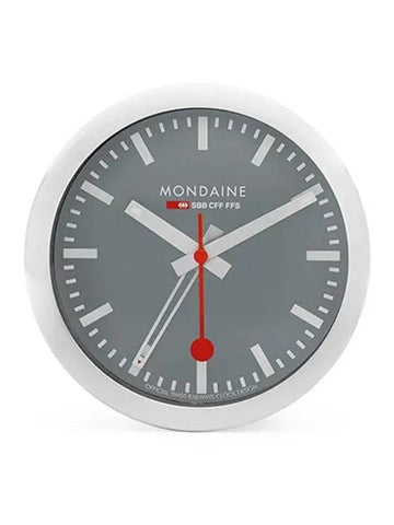 Clock A997MCAL86SBV Gray Mini Wall Clock Table Clock - MONDAINE - BALAAN 1