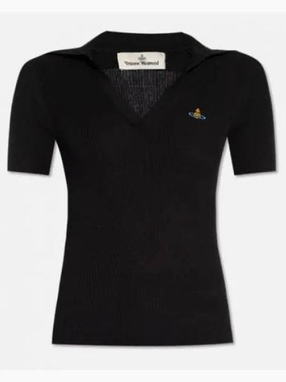 Marina Polo Knit Top Black - VIVIENNE WESTWOOD - BALAAN 2