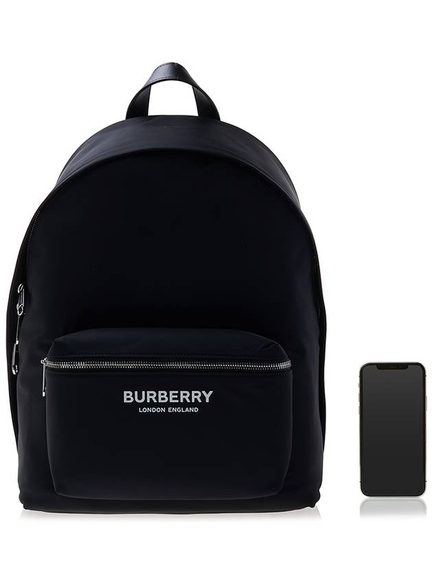 Logo Print Nylon Backpack Black - BURBERRY - BALAAN 7