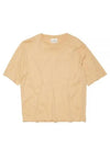 Pink Label Crew Neck Short Sleeve T-Shirt Light Camel - ACNE STUDIOS - BALAAN 2